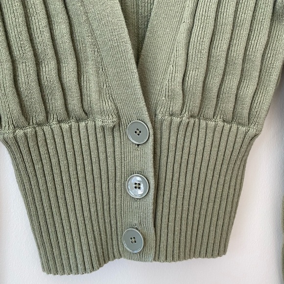 Aritzia Wilfred Sage Green Plunge Front Cardigan Size S - Picture 6 of 6